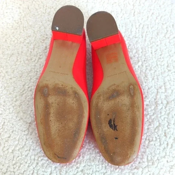 Everlane The Italian Leather Day Heel Red sz 6 - Picture 7 of 11